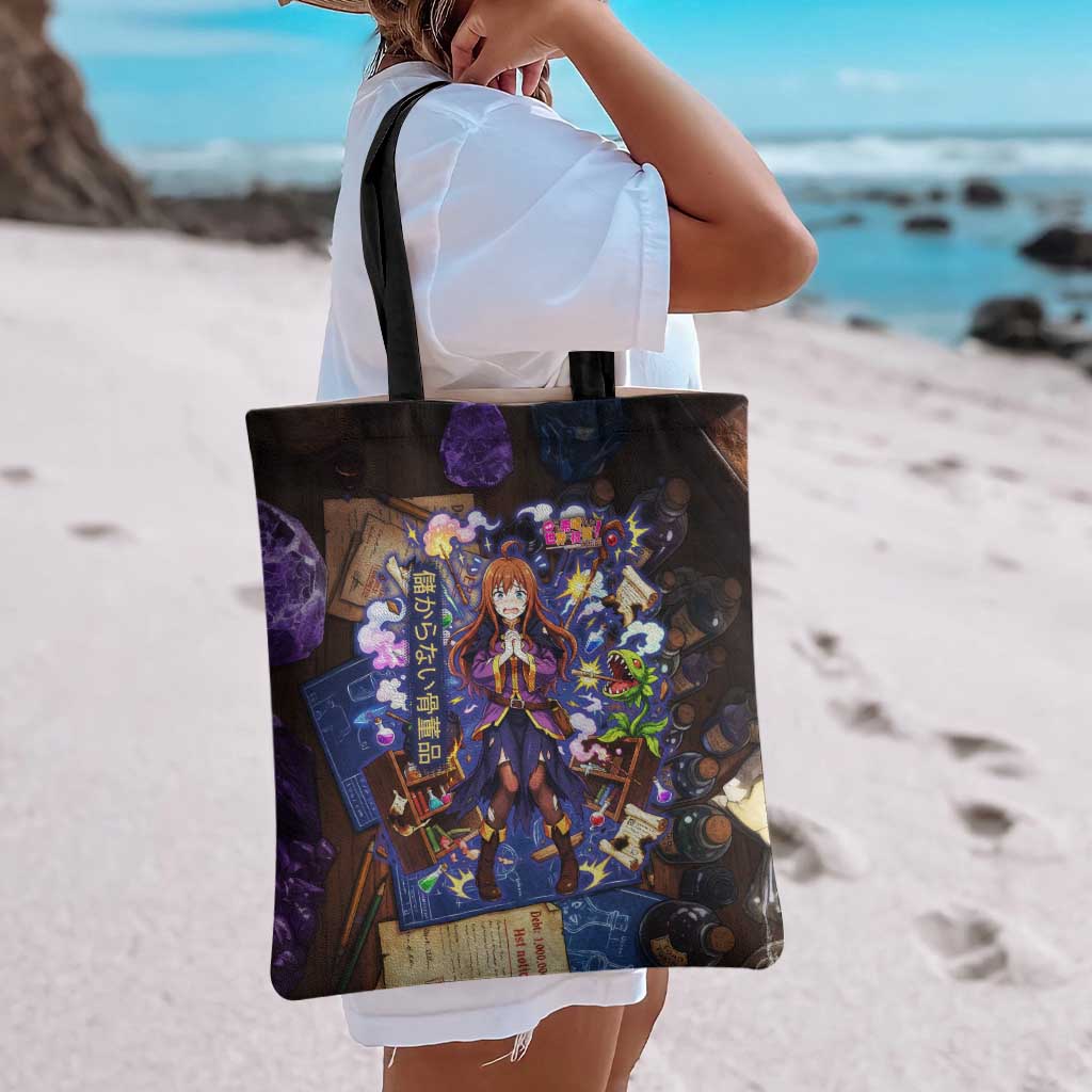 Wiz Magic Shop Tote Bag Alchemical Fantasy Blueprint Style
