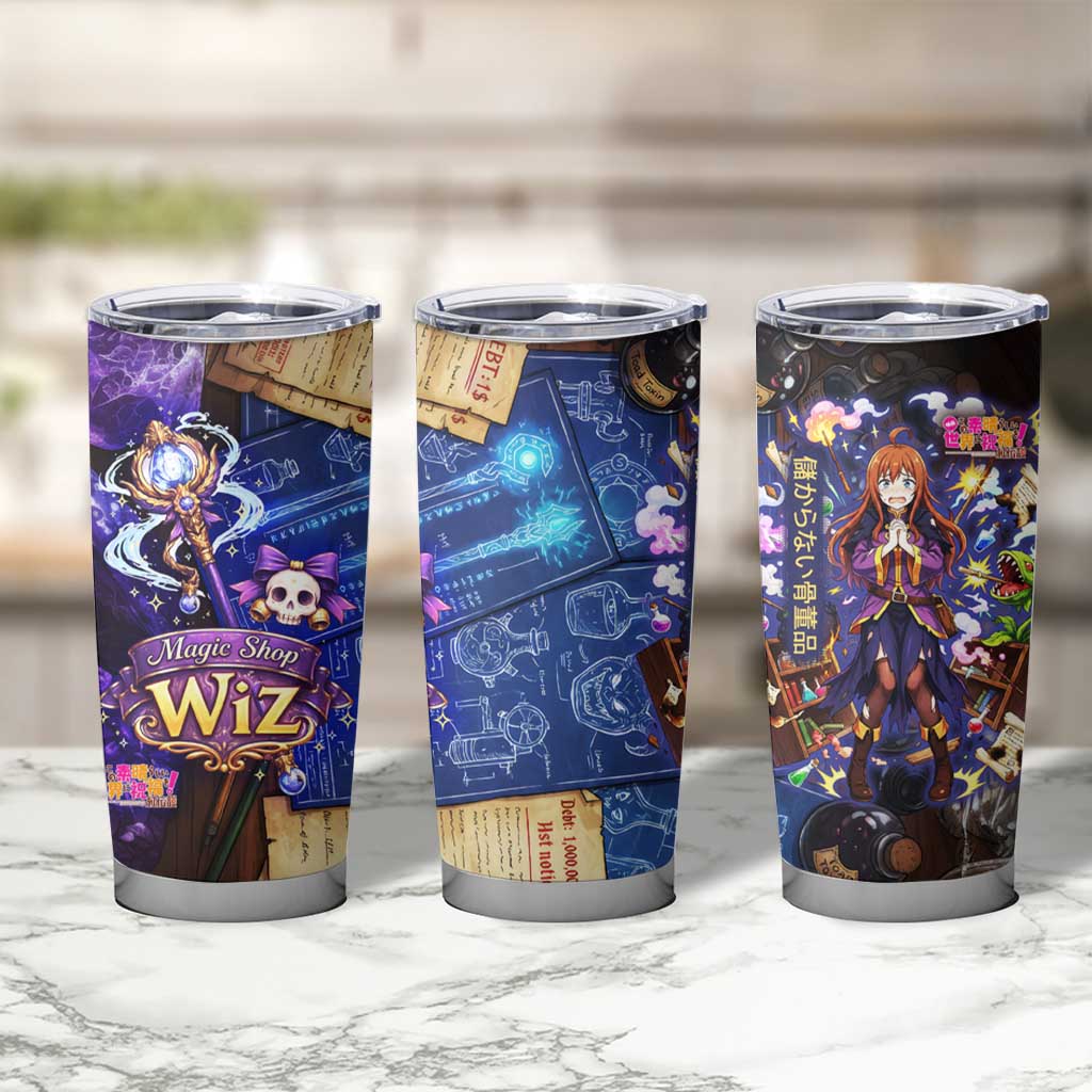 Wiz Magic Shop Tumbler Cup Alchemical Fantasy Blueprint Style