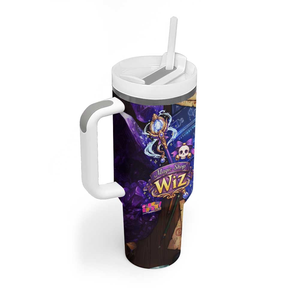Wiz Magic Shop Tumbler With Handle Alchemical Fantasy Blueprint Style