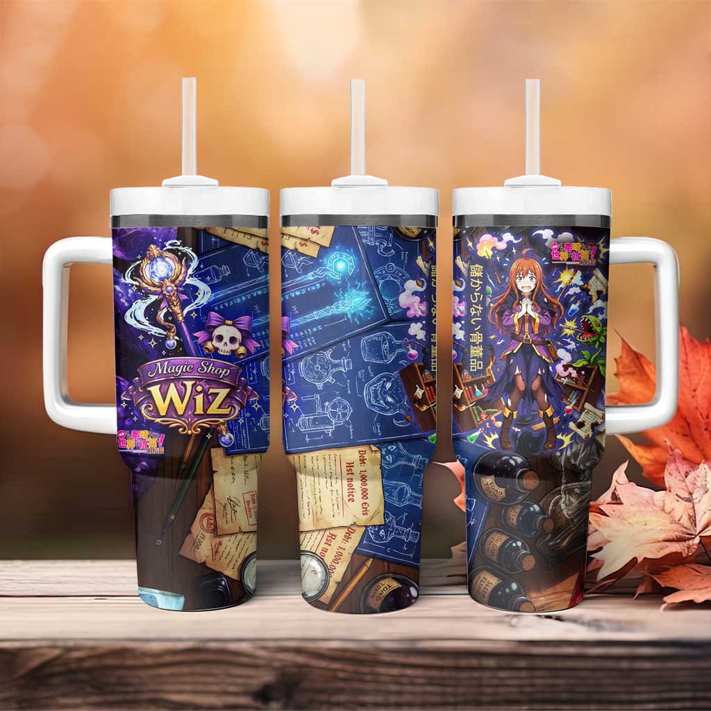 Wiz Magic Shop Tumbler With Handle Alchemical Fantasy Blueprint Style