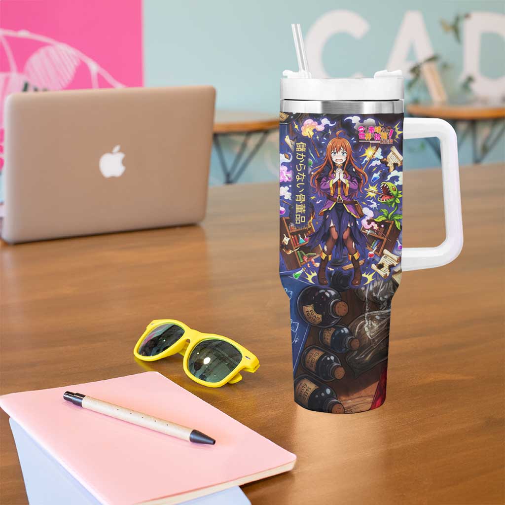 Wiz Magic Shop Tumbler With Handle Alchemical Fantasy Blueprint Style