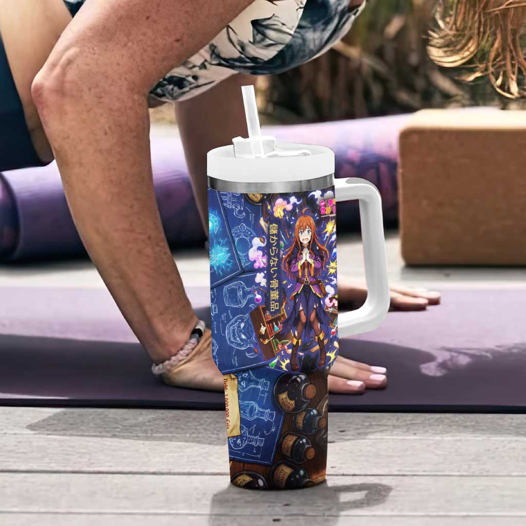 Wiz Magic Shop Tumbler With Handle Alchemical Fantasy Blueprint Style