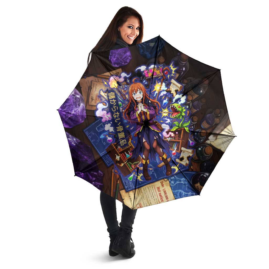 Wiz Magic Shop Umbrella Alchemical Fantasy Blueprint Style