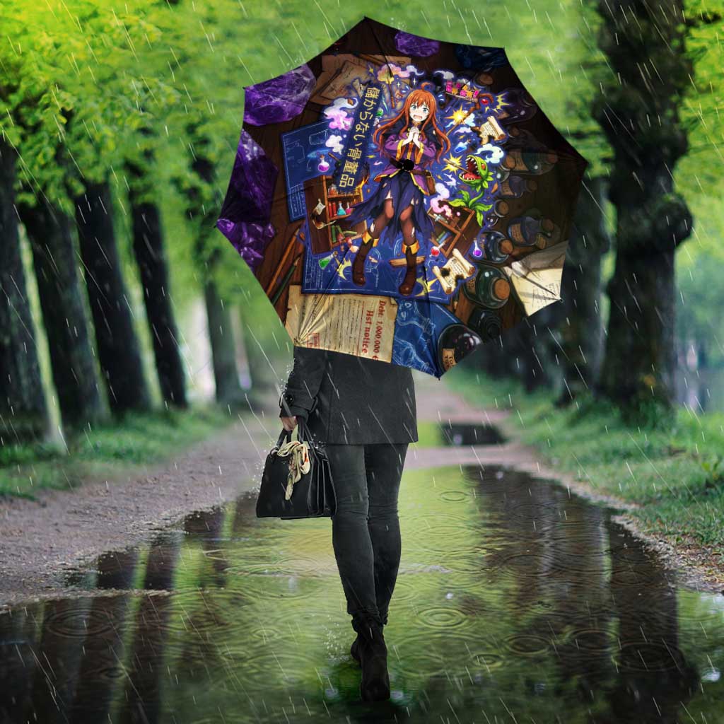 Wiz Magic Shop Umbrella Alchemical Fantasy Blueprint Style
