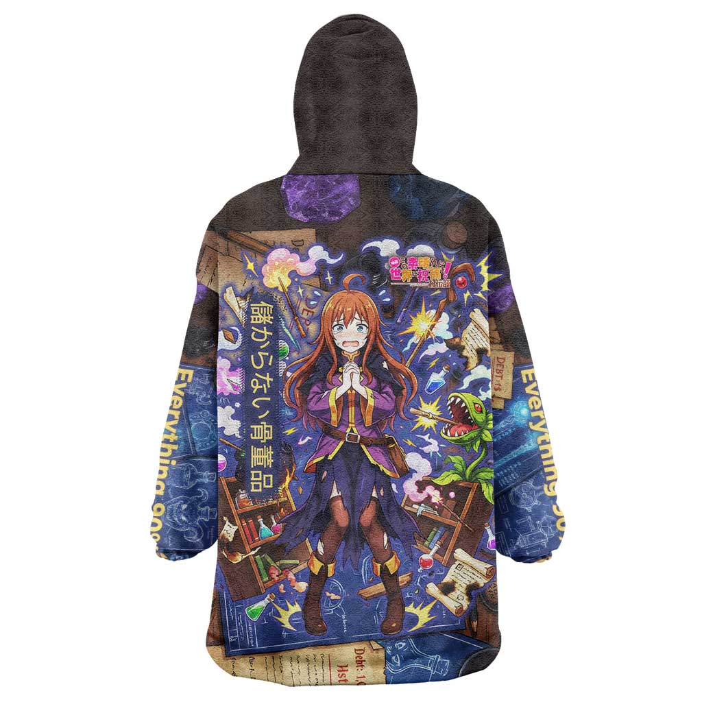 Wiz Magic Shop Wearable Blanket Hoodie Alchemical Fantasy Blueprint Style