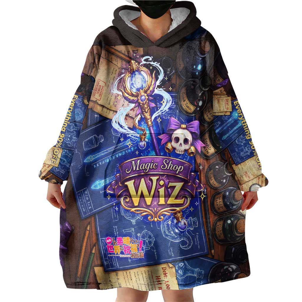 Wiz Magic Shop Wearable Blanket Hoodie Alchemical Fantasy Blueprint Style