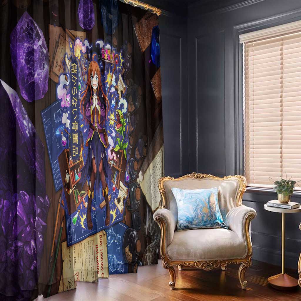 Wiz Magic Shop Window Curtain Alchemical Fantasy Blueprint Style