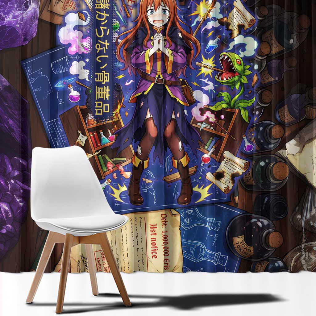 Wiz Magic Shop Window Curtain Alchemical Fantasy Blueprint Style
