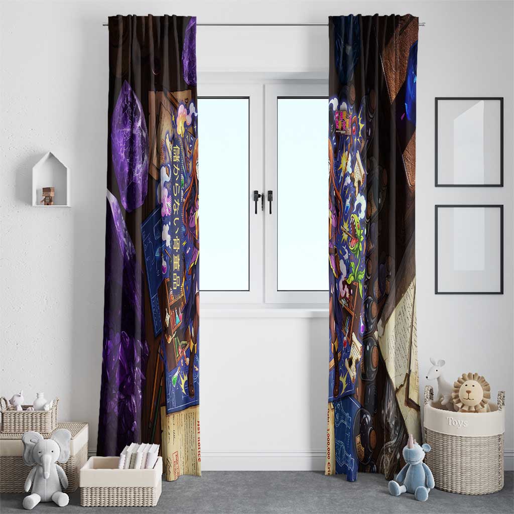 Wiz Magic Shop Window Curtain Alchemical Fantasy Blueprint Style