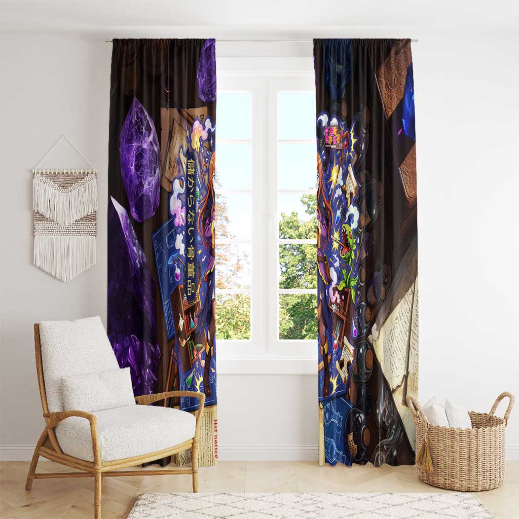 Wiz Magic Shop Window Curtain Alchemical Fantasy Blueprint Style