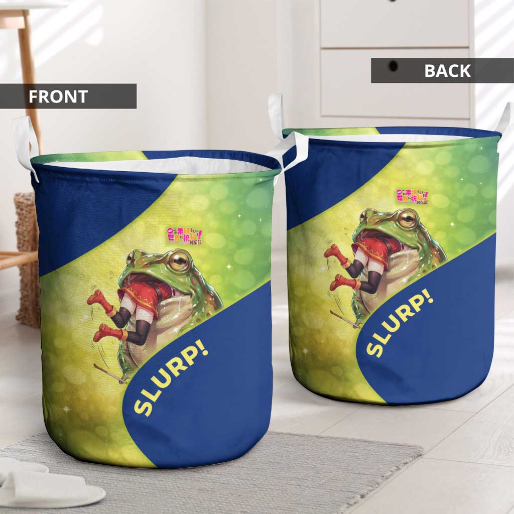Giant Toad Encounter Laundry Basket Comedic Fantasy Creature Art Style