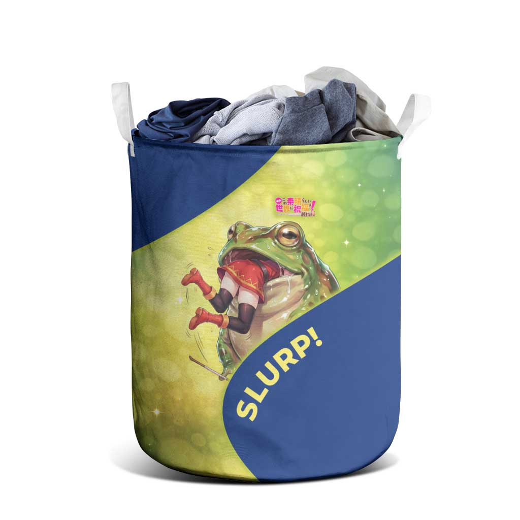 Giant Toad Encounter Laundry Basket Comedic Fantasy Creature Art Style