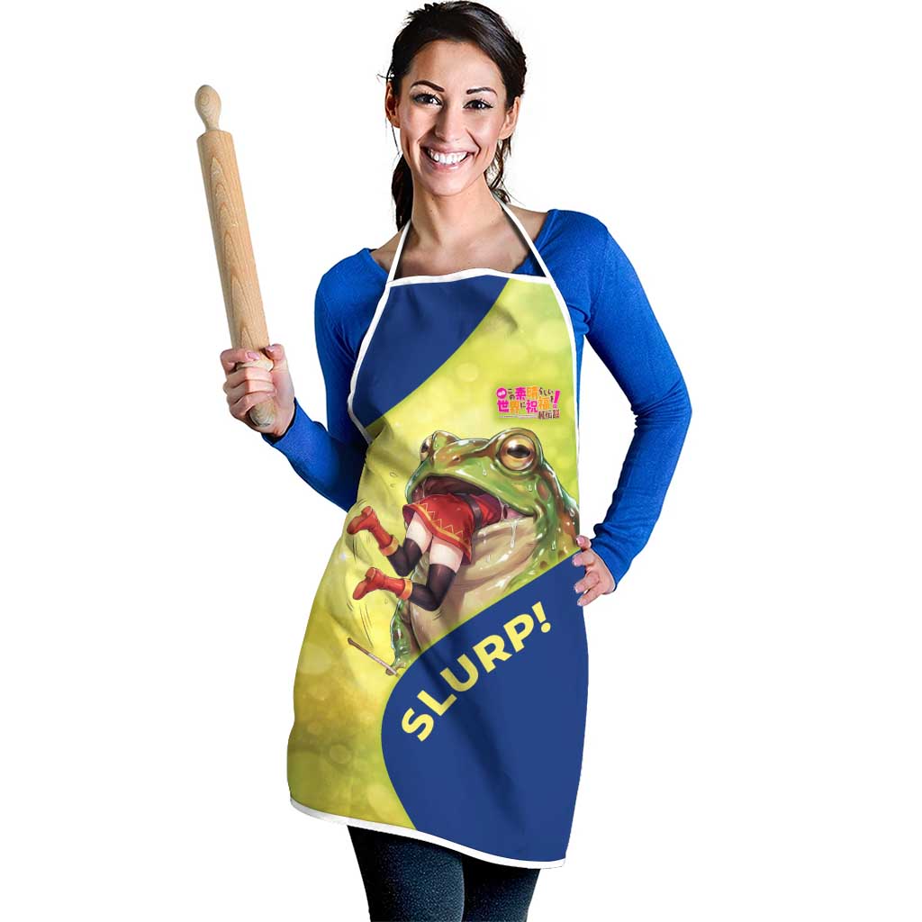 Giant Toad Encounter Apron Comedic Fantasy Creature Art Style