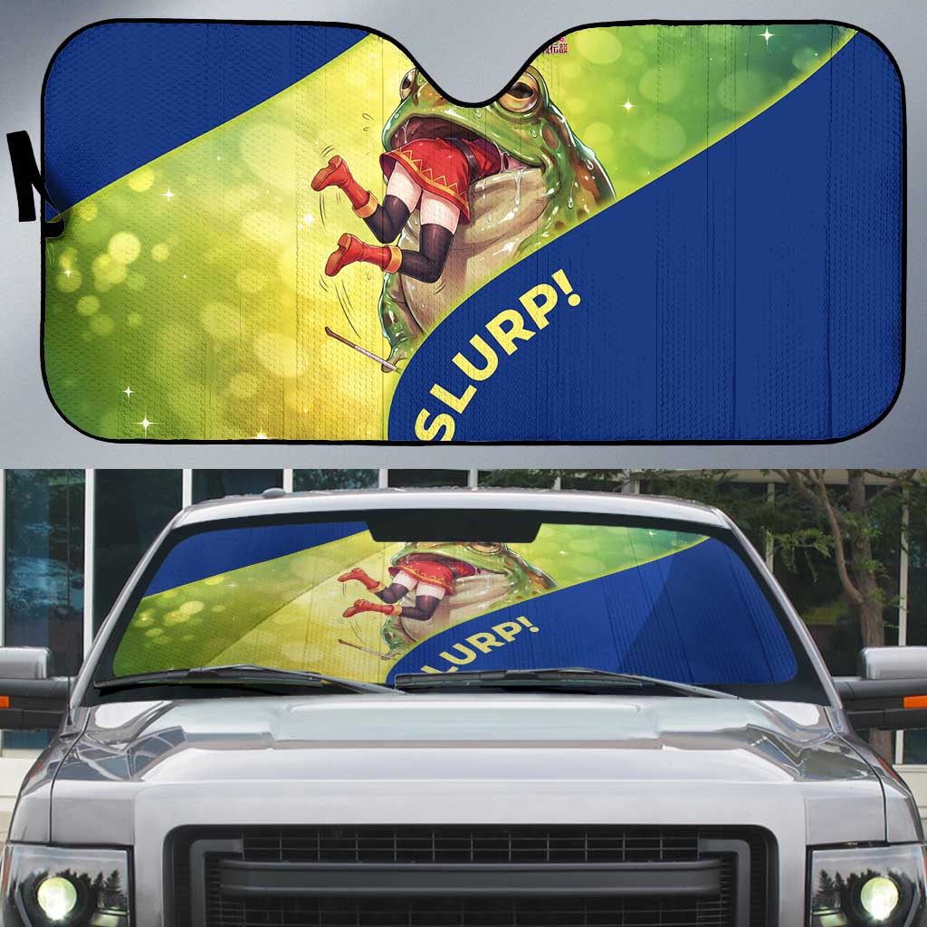 Giant Toad Encounter Auto Sun Shade Comedic Fantasy Creature Art Style