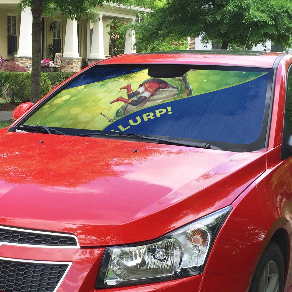 Giant Toad Encounter Auto Sun Shade Comedic Fantasy Creature Art Style
