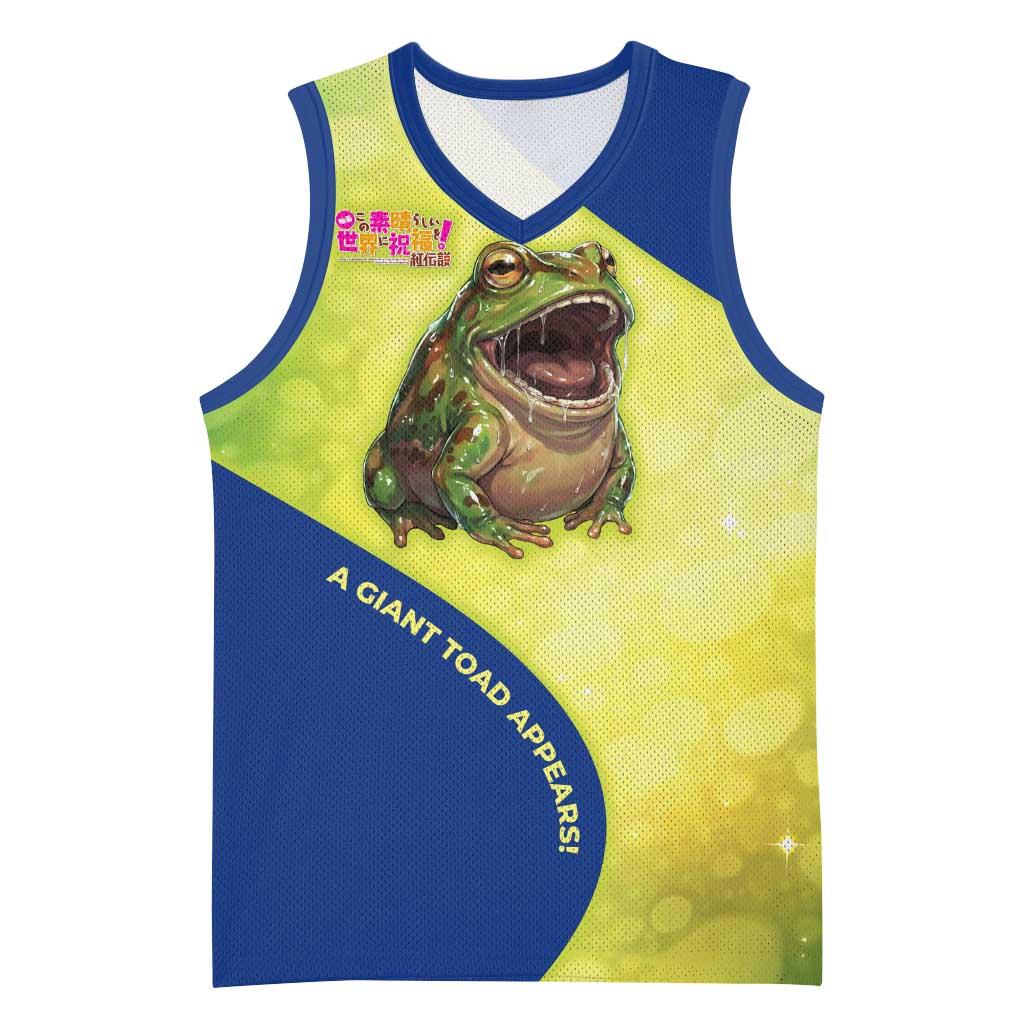 Giant Toad Encounter Basketball Jersey Comedic Fantasy Creature Art Style