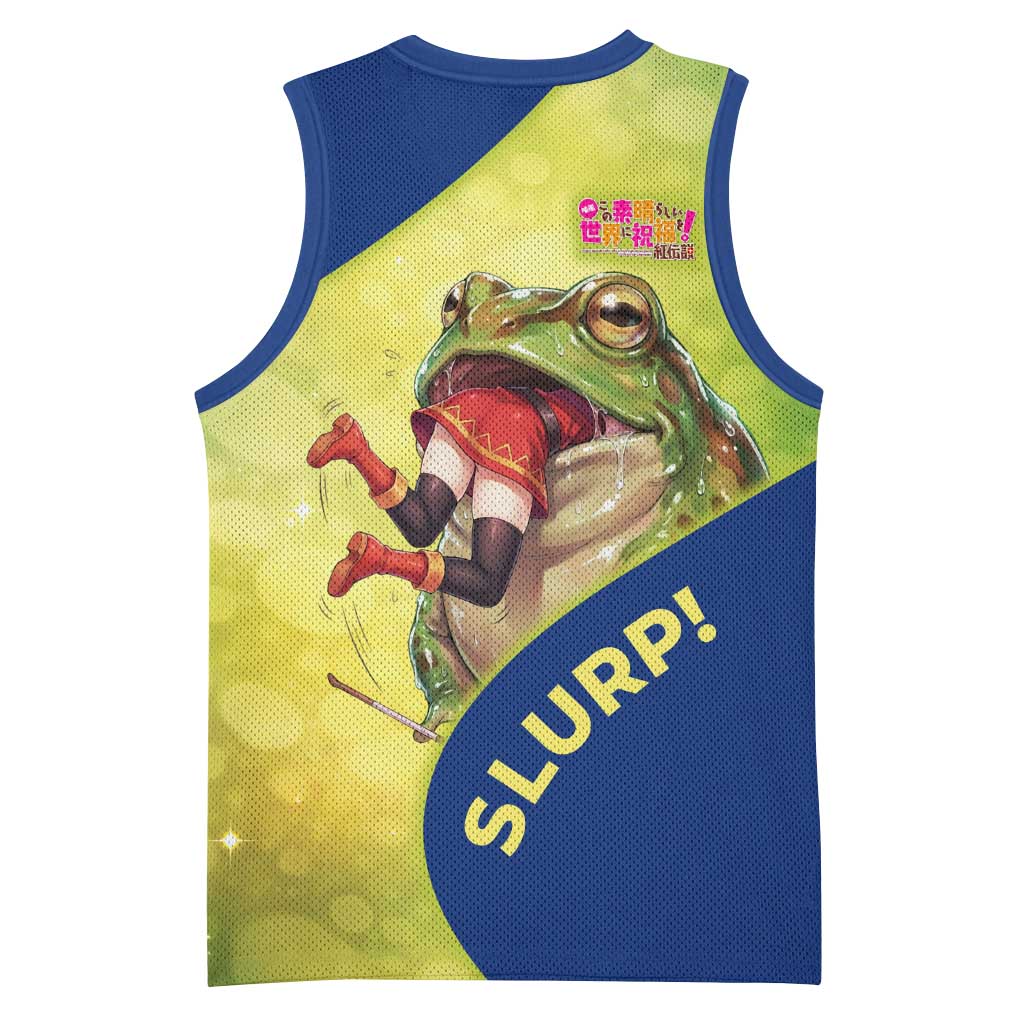 Giant Toad Encounter Basketball Jersey Comedic Fantasy Creature Art Style