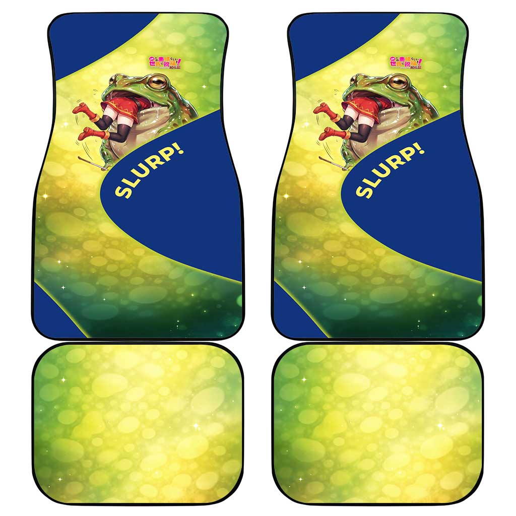 Giant Toad Encounter Car Mats Comedic Fantasy Creature Art Style