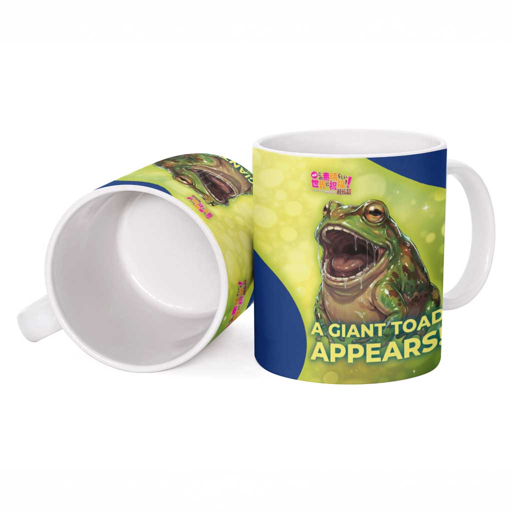 Giant Toad Encounter Ceramic Mug Comedic Fantasy Creature Art Style