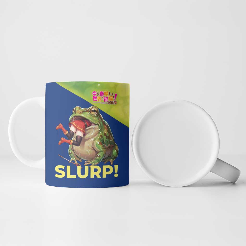 Giant Toad Encounter Ceramic Mug Comedic Fantasy Creature Art Style