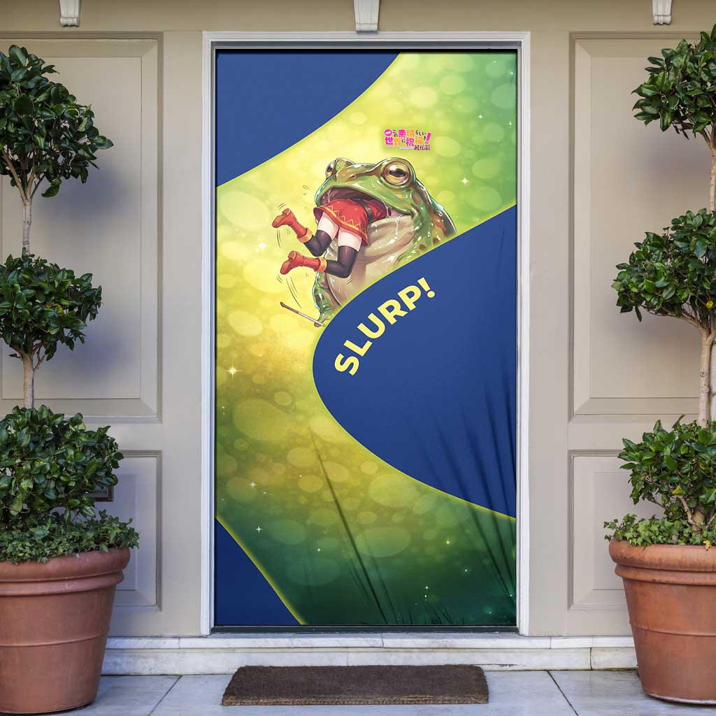 Giant Toad Encounter Door Cover Comedic Fantasy Creature Art Style