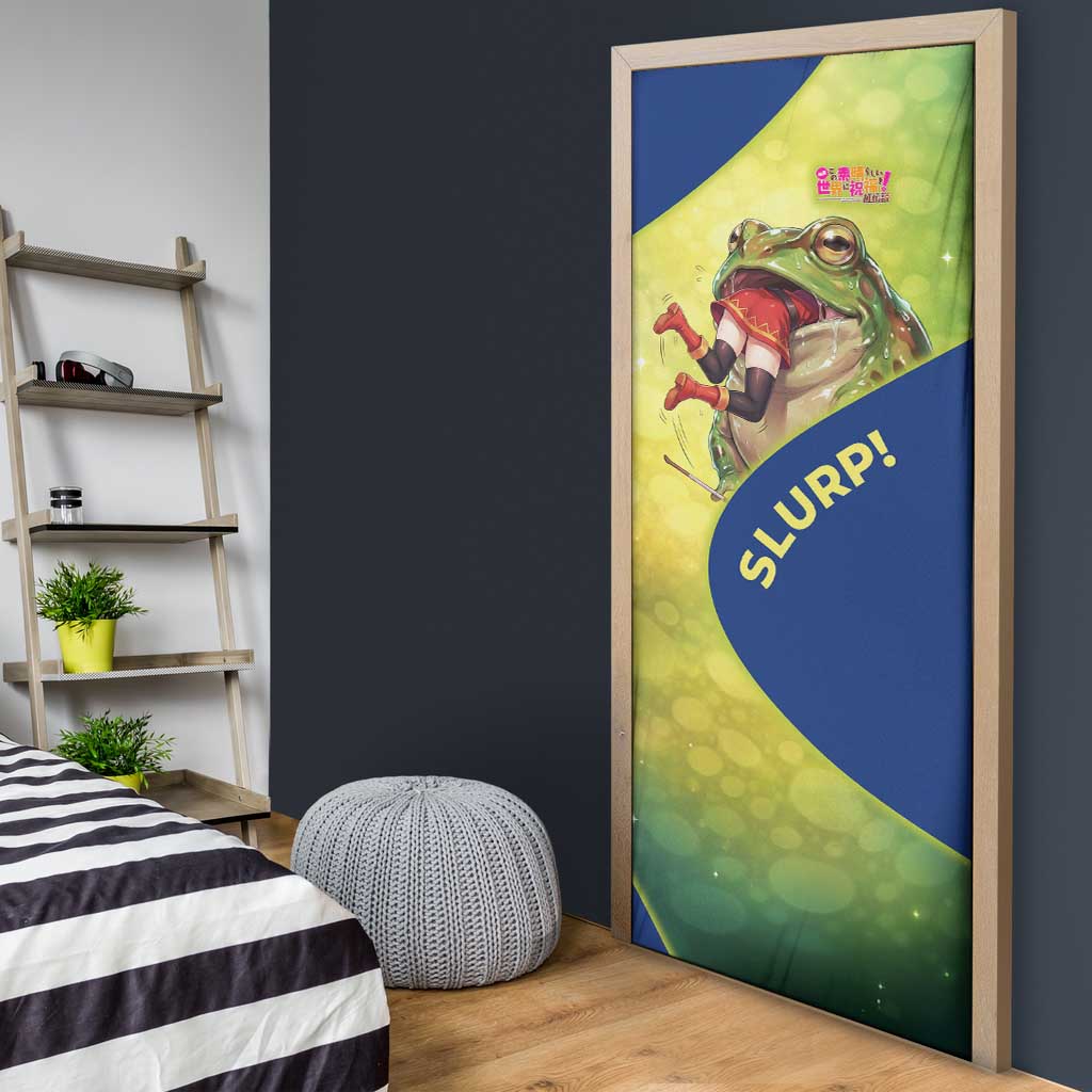 Giant Toad Encounter Door Cover Comedic Fantasy Creature Art Style