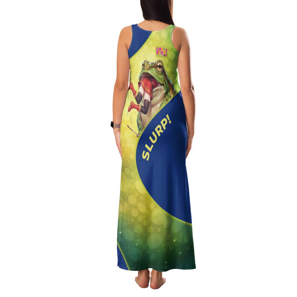 Giant Toad Encounter Family Matching Tank Maxi Dress and Hawaiian Shirt Comedic Fantasy Creature Art Style