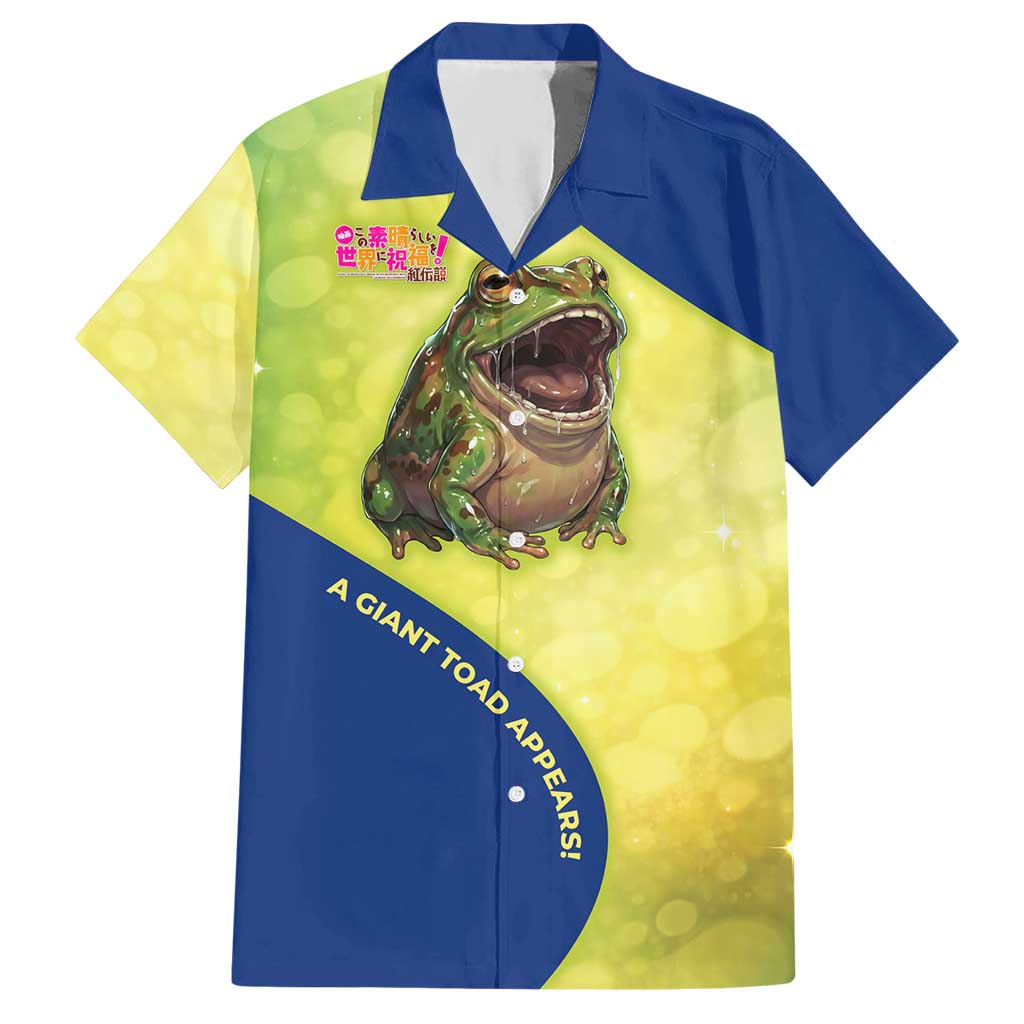 Giant Toad Encounter Hawaiian Shirt Comedic Fantasy Creature Art Style