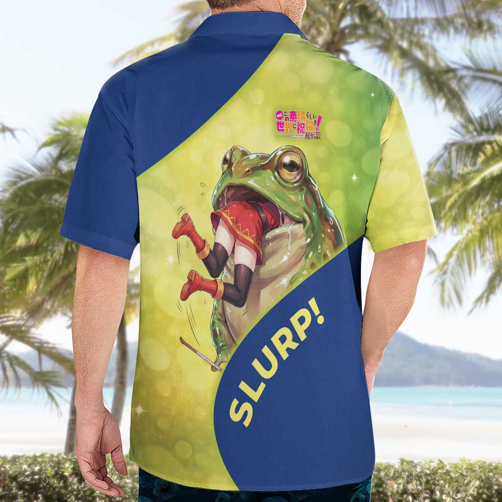 Giant Toad Encounter Hawaiian Shirt Comedic Fantasy Creature Art Style