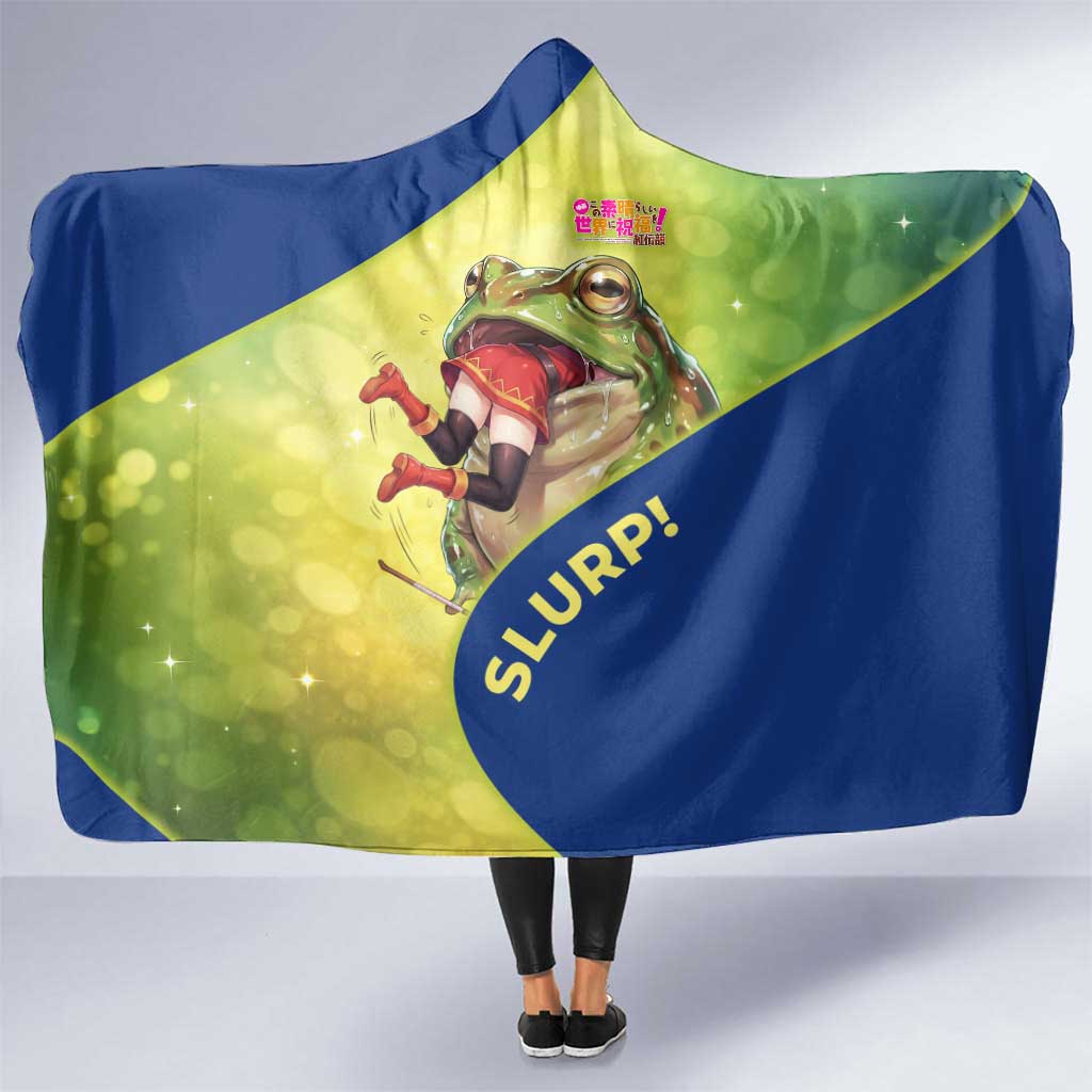 Giant Toad Encounter Hooded Blanket Comedic Fantasy Creature Art Style