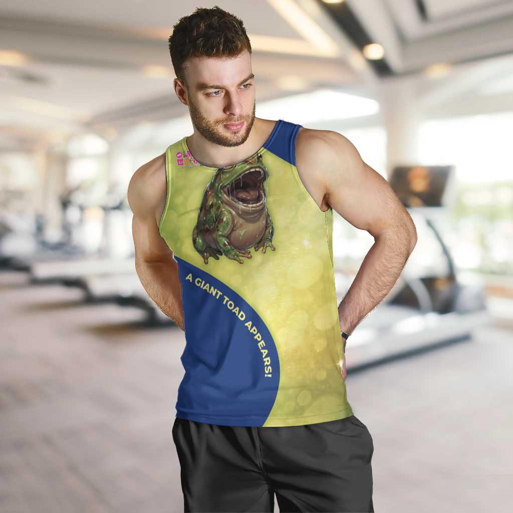 Giant Toad Encounter Men Tank Top Comedic Fantasy Creature Art Style