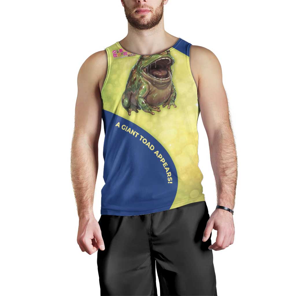 Giant Toad Encounter Men Tank Top Comedic Fantasy Creature Art Style