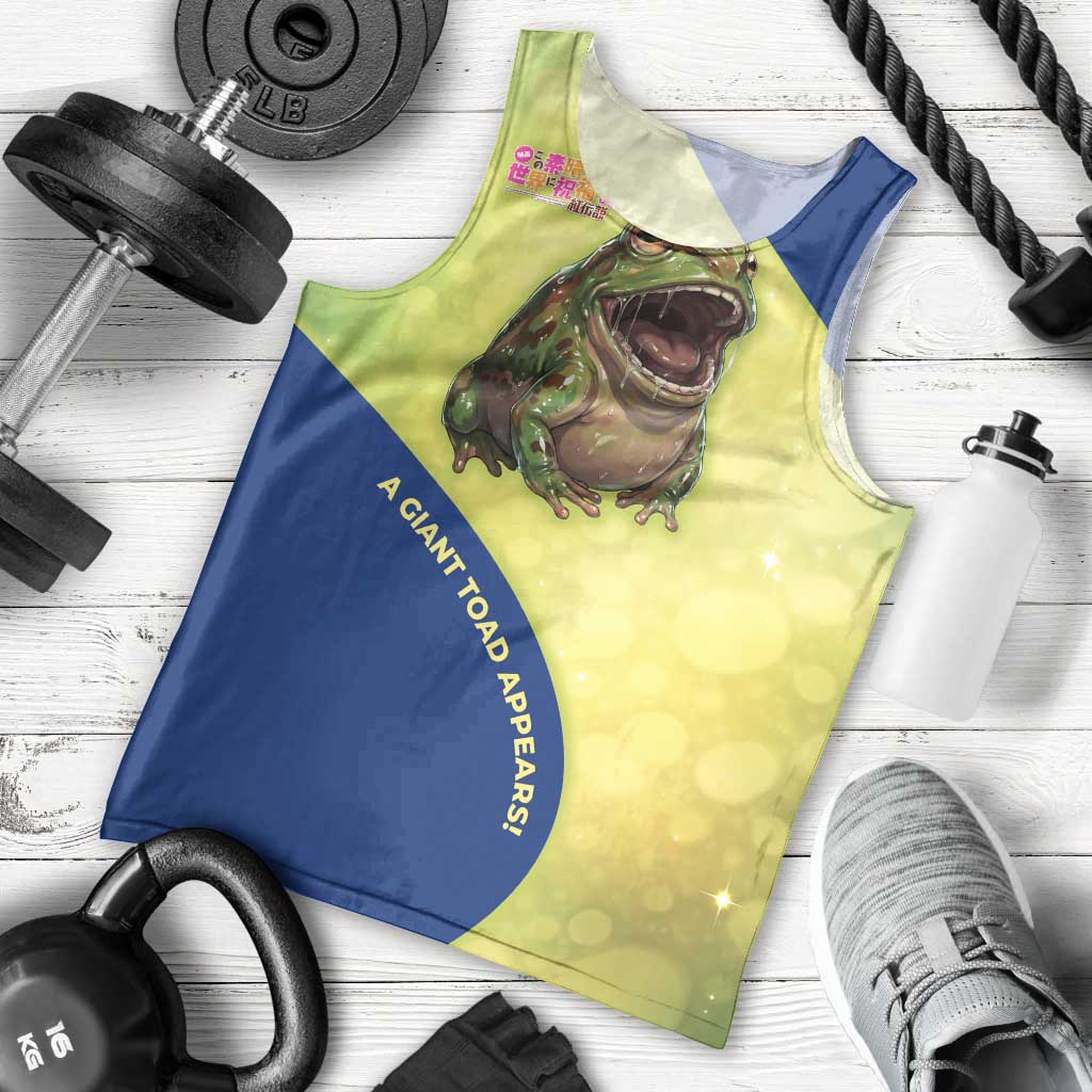 Giant Toad Encounter Men Tank Top Comedic Fantasy Creature Art Style