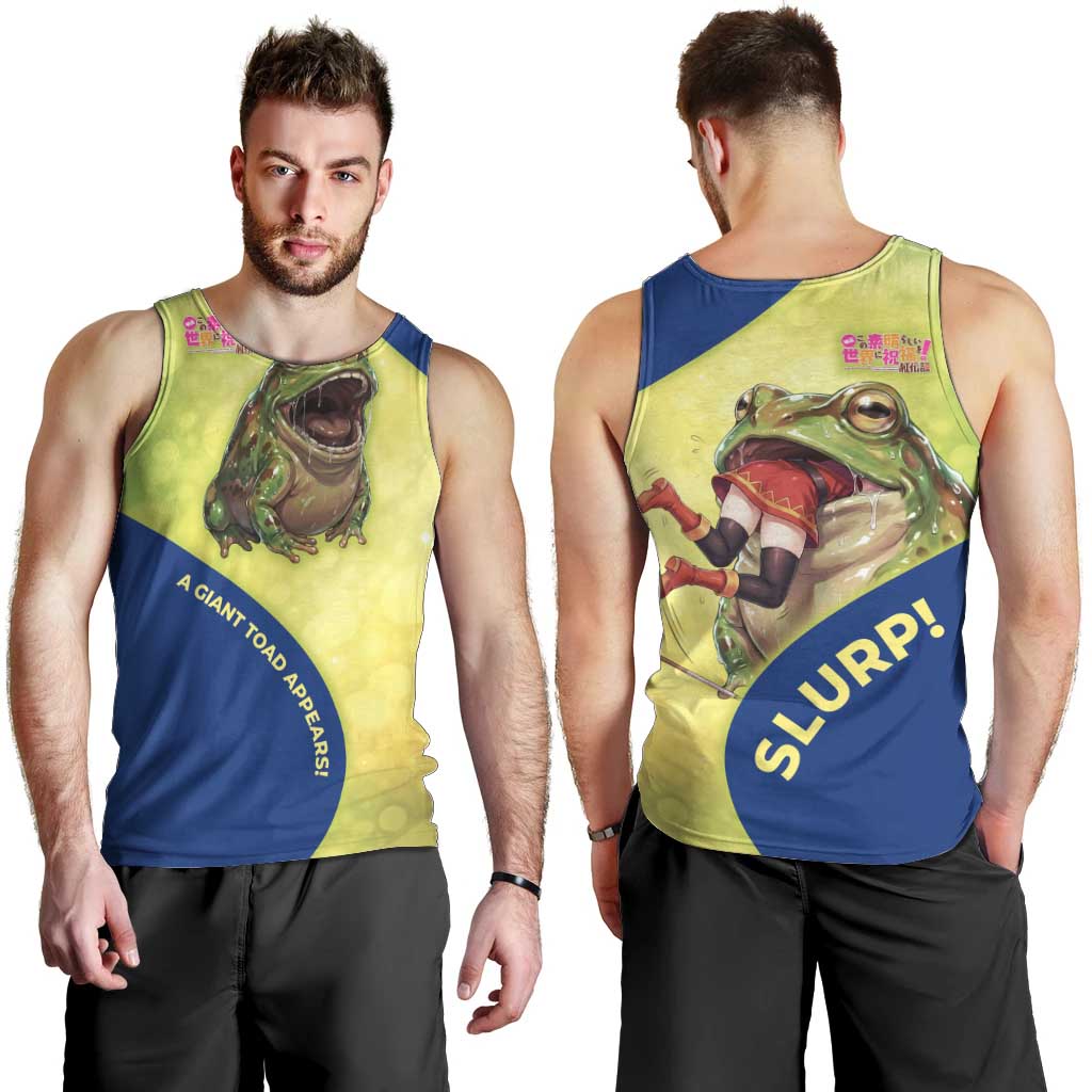 Giant Toad Encounter Men Tank Top Comedic Fantasy Creature Art Style