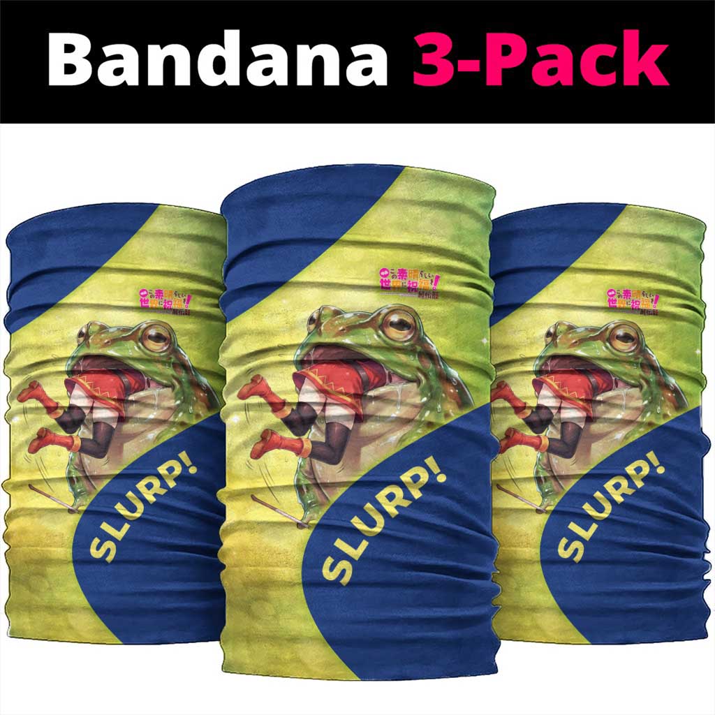 Giant Toad Encounter Neck Gaiter Comedic Fantasy Creature Art Style