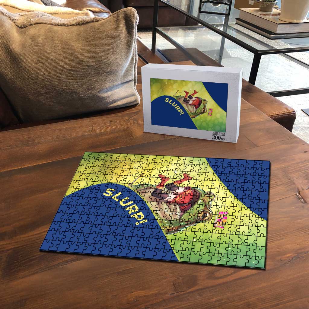 Giant Toad Encounter Puzzle Comedic Fantasy Creature Art Style