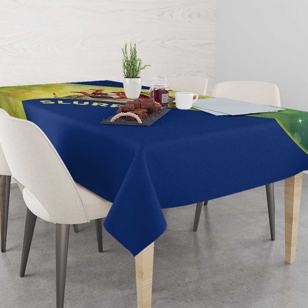 Giant Toad Encounter Tablecloth Comedic Fantasy Creature Art Style