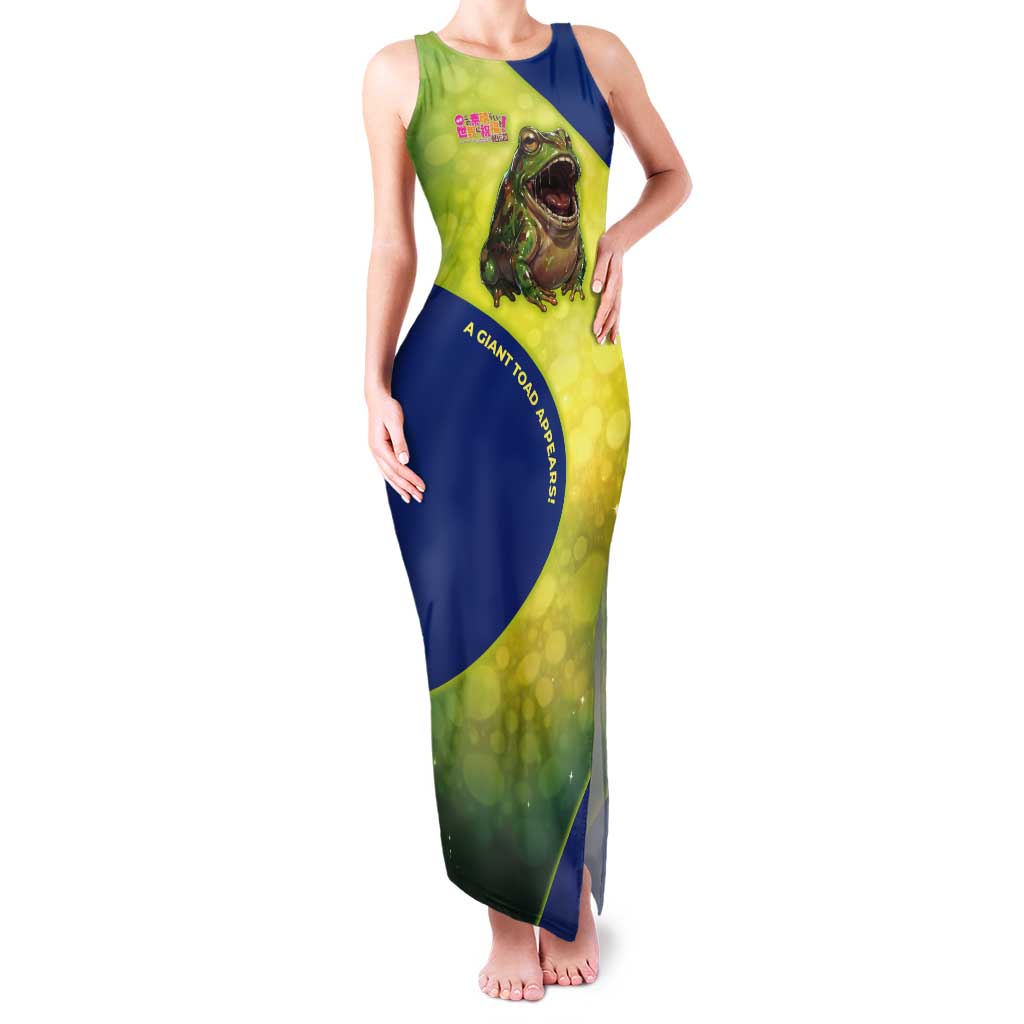 Giant Toad Encounter Tank Maxi Dress Comedic Fantasy Creature Art Style