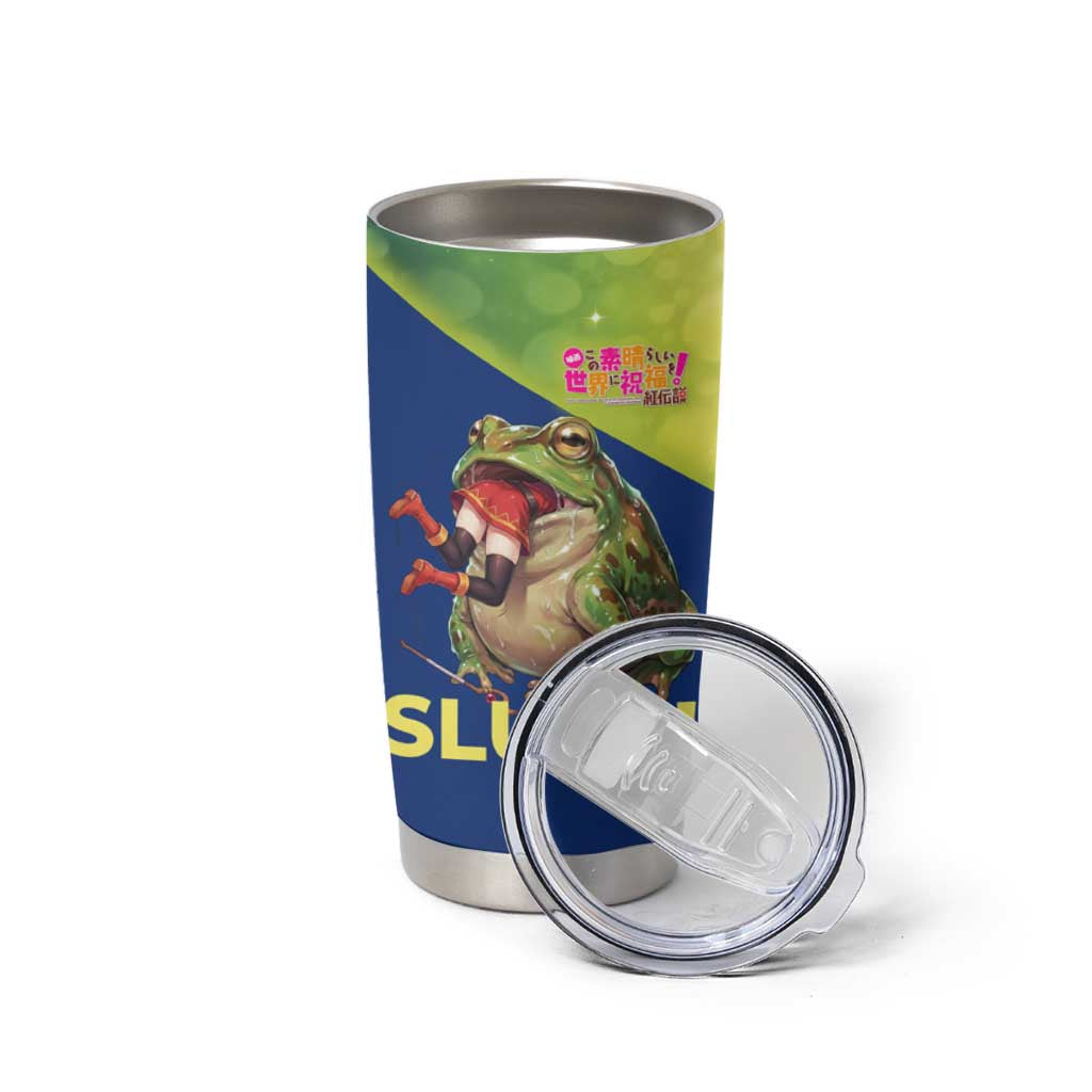 Giant Toad Encounter Tumbler Cup Comedic Fantasy Creature Art Style