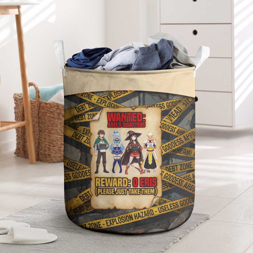 Axel’s Disasters Case File Laundry Basket Comic Poster Parody Style