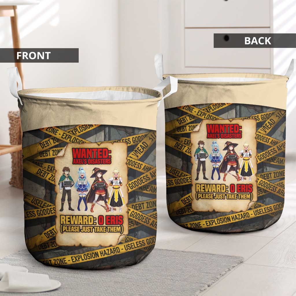 Axel’s Disasters Case File Laundry Basket Comic Poster Parody Style