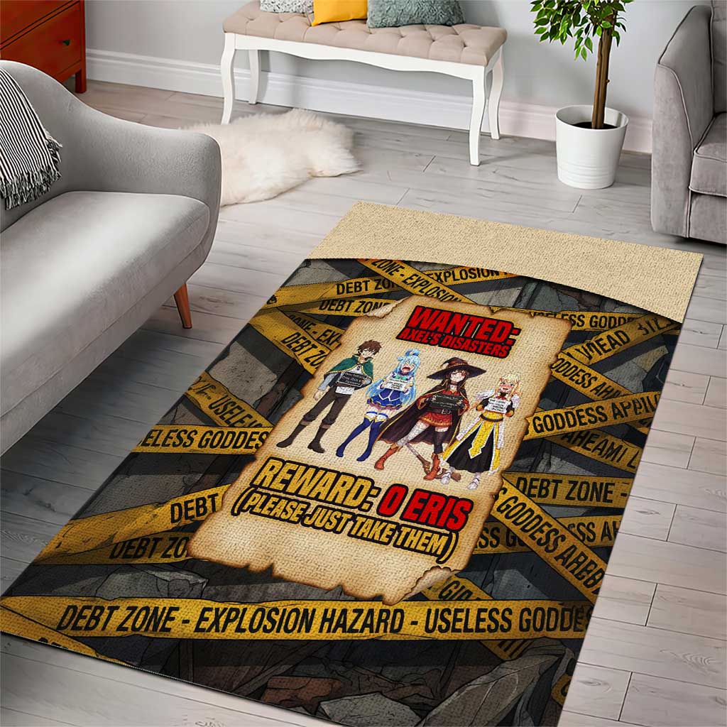 Axel’s Disasters Case File Area Rug Comic Poster Parody Style