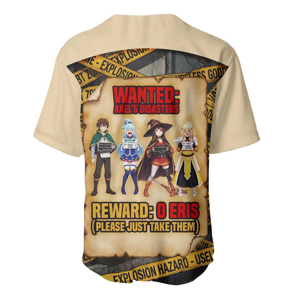 Axel’s Disasters Case File Baseball Jersey Comic Poster Parody Style