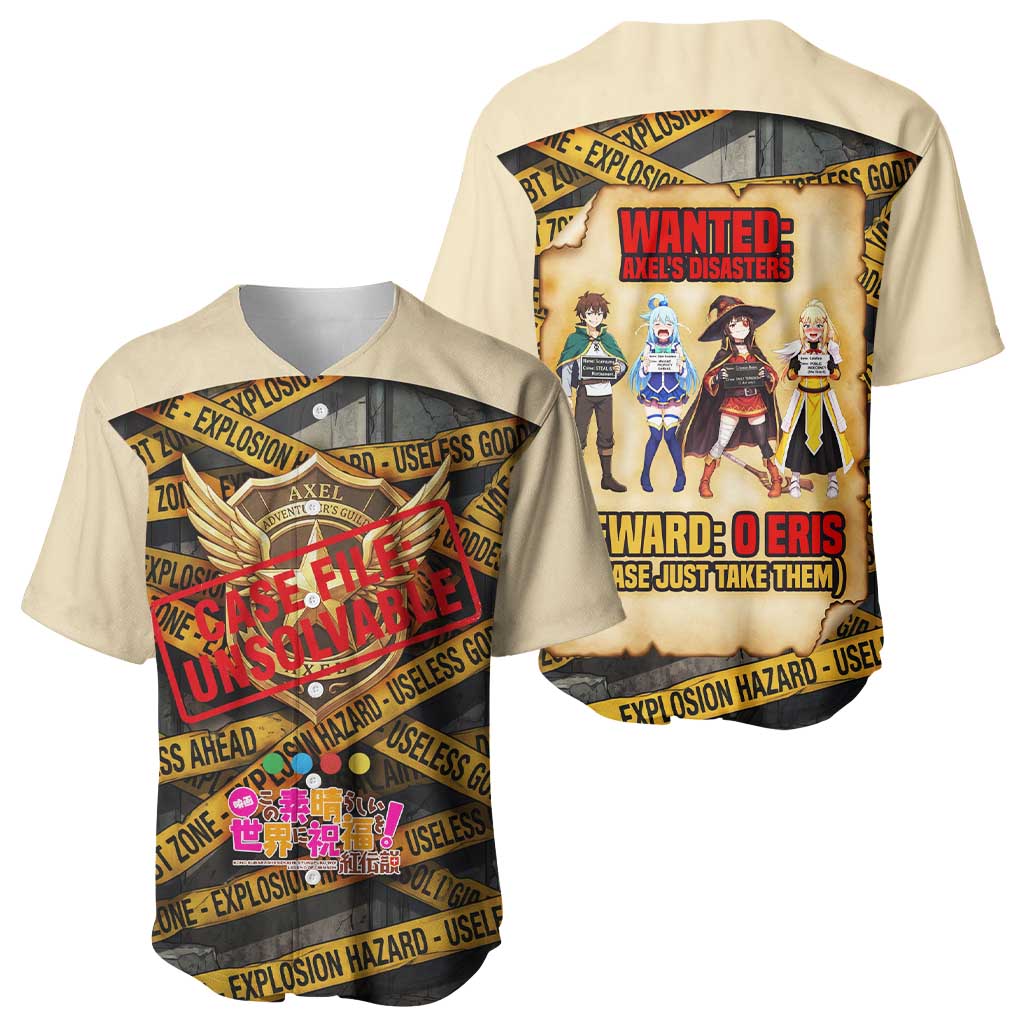 Axel’s Disasters Case File Baseball Jersey Comic Poster Parody Style