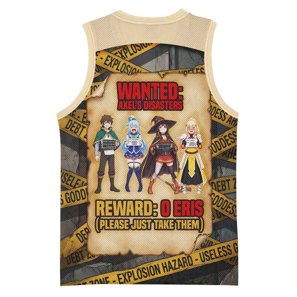 Axel’s Disasters Case File Basketball Jersey Comic Poster Parody Style