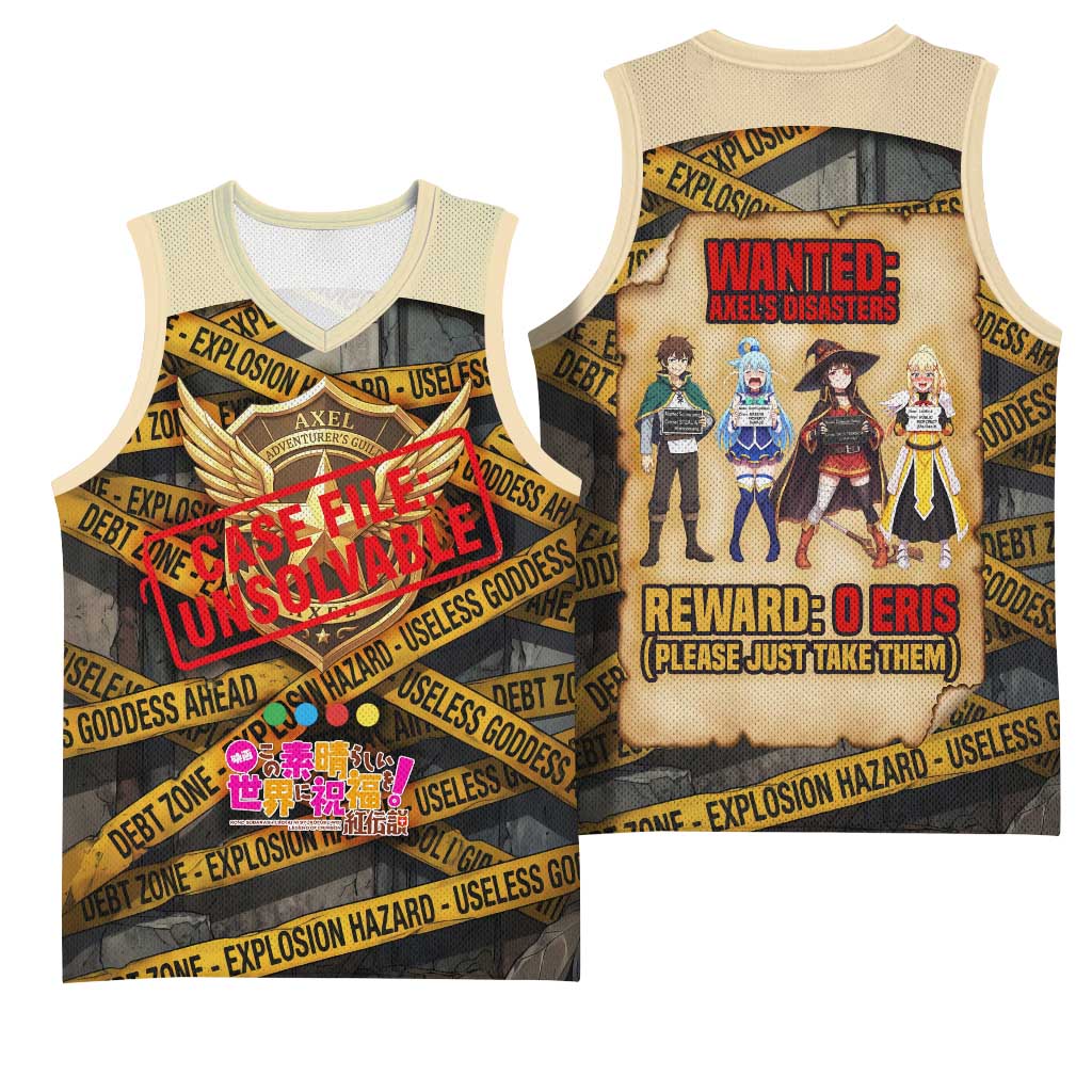 Axel’s Disasters Case File Basketball Jersey Comic Poster Parody Style