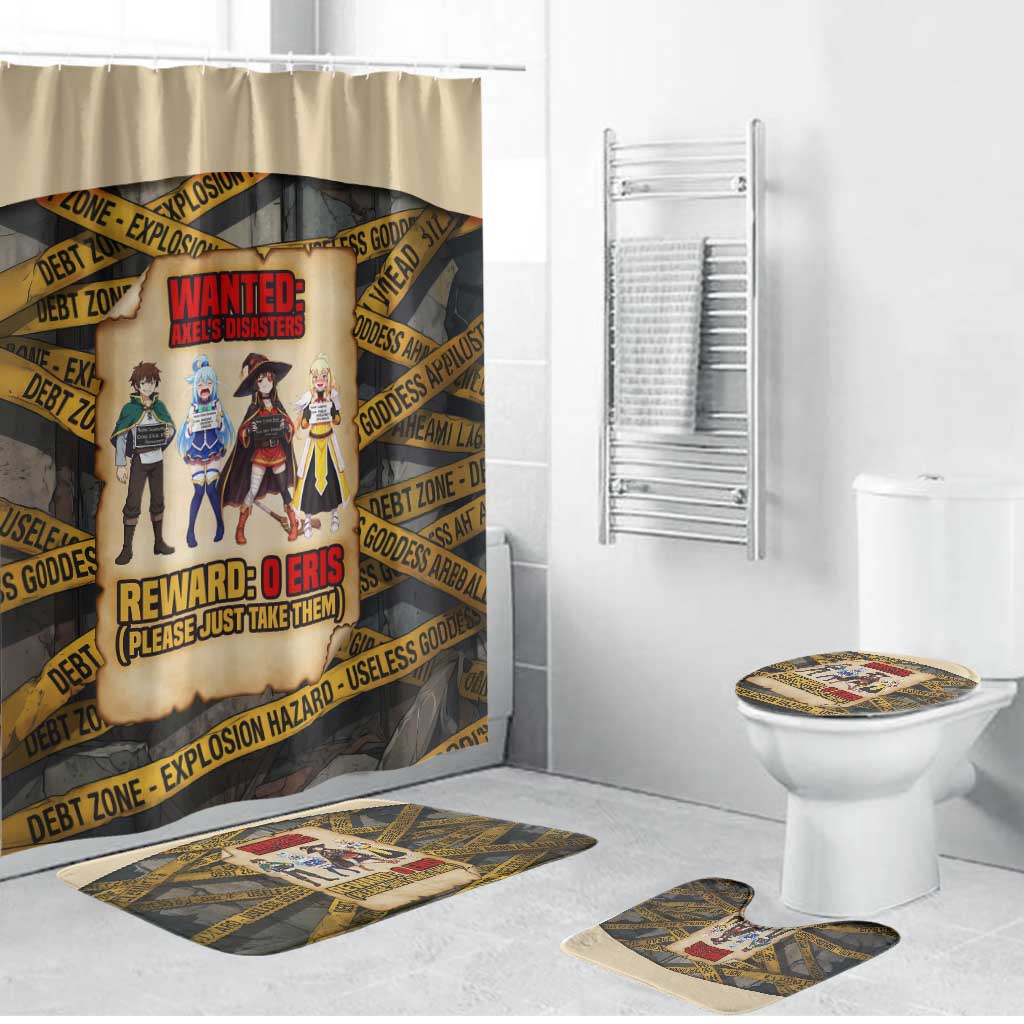 Axel’s Disasters Case File Bathroom Set Comic Poster Parody Style