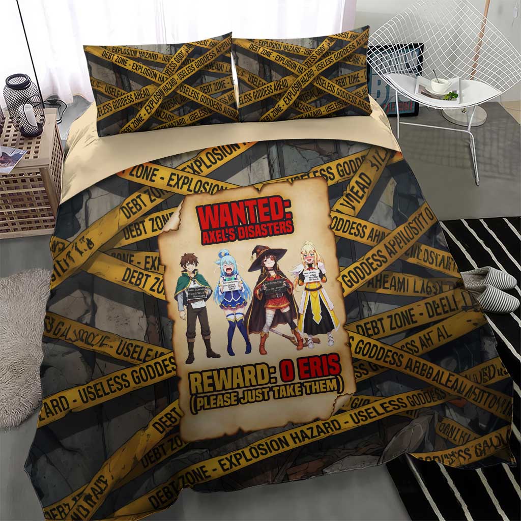 Axel’s Disasters Case File Bedding Set Comic Poster Parody Style