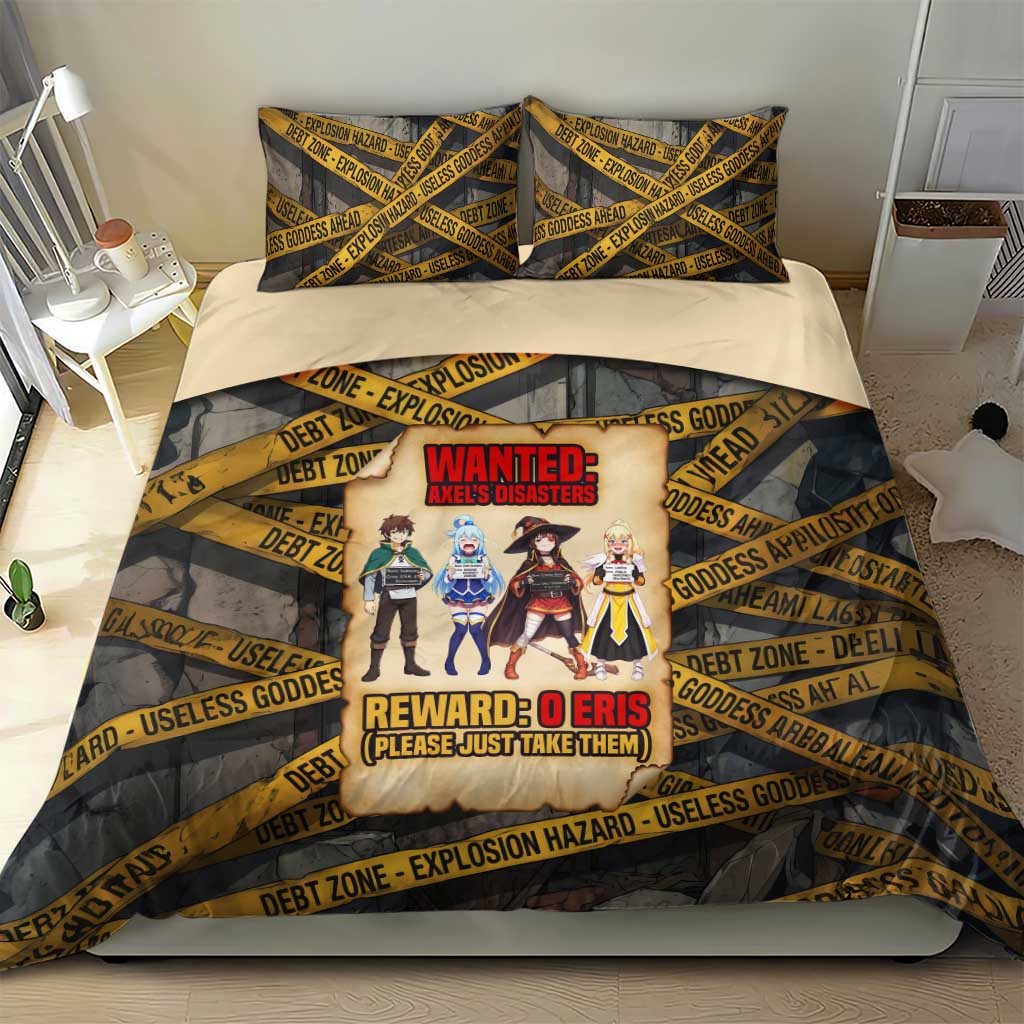 Axel’s Disasters Case File Bedding Set Comic Poster Parody Style