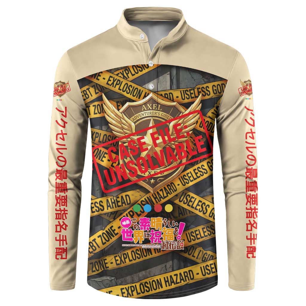 Axel’s Disasters Case File Button Sweatshirt Comic Poster Parody Style